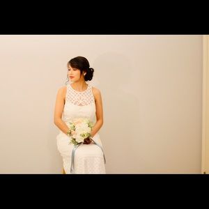 Vera Wang Halter Embroiled Evening Dress -size 0-2